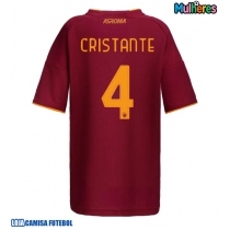 Camisa de Futebol AS Roma Bryan Cristante #4 Equipamento Principal Mulheres 2025-26 Manga Curta